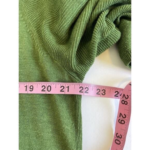 J. Jill Linen Tunic Dress Womens Size XL Petite Green Knit Lagenlook Coastal - Picture 7 of 8
